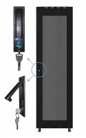 Дверь для шкафа серии Expert 47U Ширина 800, металлическая, с перфорацией, черный, Netko