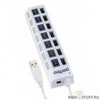Perfeo USB-HUB 7 Port, (PF-H033 White) белый [PF_C3224]