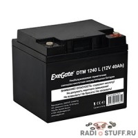 Exegate EX282977RUS Аккумуляторная батарея DTM 1240 L (12V 40Ah, под болт М5)
