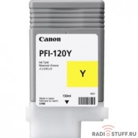 Canon PFI-120Y 2888C001  Картридж для  TM-200/TM-205/TM-300/TM-305, 130 мл. жёлтый  (GJ)