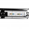 Патч-панель UTP, 19", 24 порта RJ45, cat.5е, 1U, Dual type, NETKO Optima