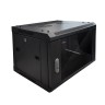 Шкаф настенный 12U серия WMA (Wall Maestro) (600х600х635), передняя дверь стекло, разборный, черный Netko  "А"