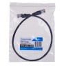Патч-корд Technolink UTP4 cat 5e, 0,5м, ВС, LSZH, черный, литой коннектор