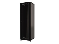 Шкаф напольный 19" Netko 42U серия Optima (600х600х2022), передняя дверь стекло, черный, разобранный (упакован в 2 коробки)