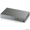 ZYXEL GS1300-10HP-EU0101F Коммутатор PoE+ для IP-видеокамер 9xGE (8xPoE+), 1xSFP, бюджет PoE 130 Вт, дальность передачи питания до 250 м