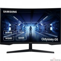 LCD Samsung 32" C32G55TQ черный {VA 2560x1440 1ms 16:9 1000:1 200cd 178/178 HDMI DisplayPort}