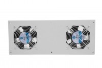 Модуль вентиляторный потолочный (170x425), 2 вентилятора с терморегулятором, цвет чёрный