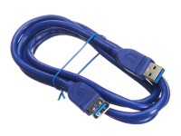 Кабель шт.USB A- гн.USB A 3.0 (1,5м), синий, блистер, Netko