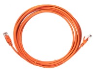 Патч-корд UTP4 cat.5e, 5.0м, литой коннектор, оранжевый, LSZH, Netko CKC