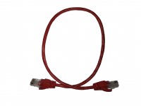 Патч-корд Technolink UTP4 cat 5e, 0,5м, ВС, LSZH, красный, литой коннектор