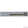 ZYXEL GS1350-12HP-EU0101F L2 коммутатор PoE+ для IP-видеокамер 10xGE (8xPoE+), 2xSFP, бюджет PoE 130 Вт, дальность передачи питания до 250 м, автоперезагрузка PoE-портов