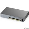 ZYXEL GS1350-12HP-EU0101F L2 коммутатор PoE+ для IP-видеокамер 10xGE (8xPoE+), 2xSFP, бюджет PoE 130 Вт, дальность передачи питания до 250 м, автоперезагрузка PoE-портов
