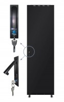 Дверь для шкафа серии Expert 37U Ширина 600, металлическая, черная,Netko