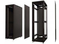 Шкаф напольный, 37U, серия Expert, (800х800х1830мм), напольный, БЕЗ ПЕРЕДНЕЙ ДВЕРИ, разобранный (упакован в 4 коробки), черный, Netko