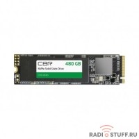CBR SSD-480GB-M.2-LT22, Внутренний SSD-накопитель, серия "Lite", 480 GB, M.2 2280, PCIe 3.0 x4, NVMe 1.3, SM2263XT, 3D TLC NAND, R/W speed up to 2100/1600 MB/s, TBW (TB) 240