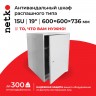 Антивандальный Шкаф 15U распашного типа, (Ш*Г*В 600*600*736мм)  19" направляющие, передняя дверь металл, замок, серый Netko "M"