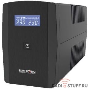 Импульс ИБП Юниор Смарт 1200,черный {1200/720 ВА/Вт, LCD, USB, RJ11/RJ45, IEC-C13x6} {JS12211}