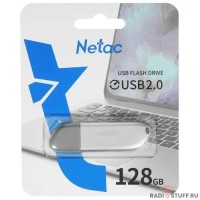 Netac USB Drive 128GB U352 <NT03U352N-128G-20PN>, USB2.0, с колпачком, металлическая