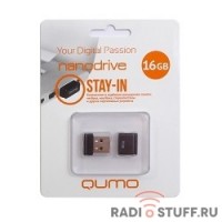 USB 2.0 QUMO 16GB NANO [QM16GUD-NANO-B] Black