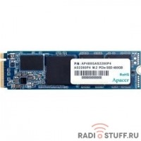 Накопитель SSD Apacer М.2 2280 AS2280P4 PCIe Gen3x2 with NVMe 480GB <AP480GAS2280P4-1> 3D TLC