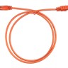 Патч-корд UTP4 cat.6, 1.0м, литой коннектор, LSZH, оранжевый, Netko CKC