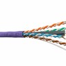 Кабель U/UTP4 cat.6a, 4 пары 23 AWG BC, 305м, с крестовиной, нг(А)-HF LSZH - малодымный, не содержащий галогенов; фиолетовый; одножильный, FLUKE TEST, NETKO Expert СКС