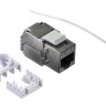 Модуль Keystone экранированный, RJ45, cat.5e, 180°, 110/Krone тип, без инструмента, KE, металлик, NETKO Expert CKC