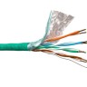 Кабель F/UTP 4 (FTP4) cat.5e, 4 пары 24 AWG BC, экранированный, 305м, нг(А)-LSLTx, зеленый; одножильный, FLUKE TEST, NETKO Expert СКС
