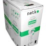 Кабель F/UTP 4 (FTP4) cat.5e, 4 пары 24 AWG BC, экранированный, 305м, нг(А)-LSLTx, зеленый; одножильный, FLUKE TEST, NETKO Expert СКС