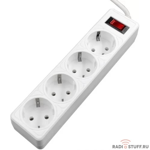 5bites Сетевой фильтр GARDA SP4W-518 4S / 3*0.75MM2 / 1.8M / WHITE