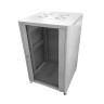Шкаф напольный 19" Netko 22U серия Optima (600х600х1132), передняя дверь стекло, серый, разобранный (упакован в 2 коробки)