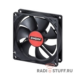 Exegate EX166175RUS Вентилятор ExeGate Mirage-S 92x92x25 подшипник скольжения, 1800 RPM, 23dB, 3pin