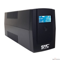SVC, V-650-R-LCD, Л-И., 650ВА/390Вт, Вход:220В, AVR:162-295В, Вых.:220±10%, 50/60±1Гц, АКБ 1*12В/7Ач, Вых.разъёмы:2 * Schuko CEE7/4, LCD-дисплей, Напольный